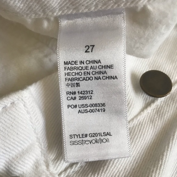 Sisstr Revolution White Denim Distressed Shorts - Picture 14 of 16